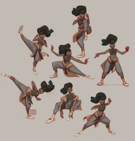 fighting poses