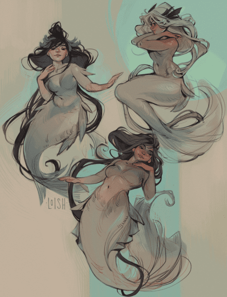 mucha mermaids