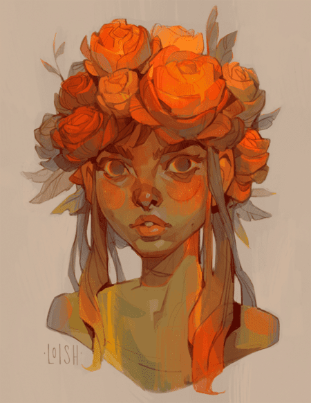 orange roses