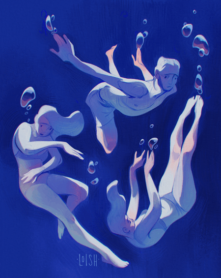 underwater poses